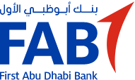 Logo of First Abu Dhabi Bank with a red arrow.